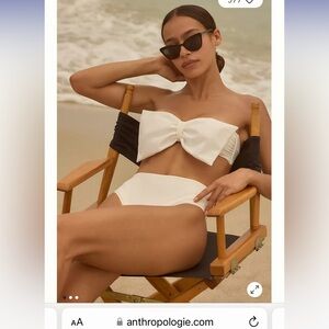 Anthropologie Love Stories Bow Bikini Set
